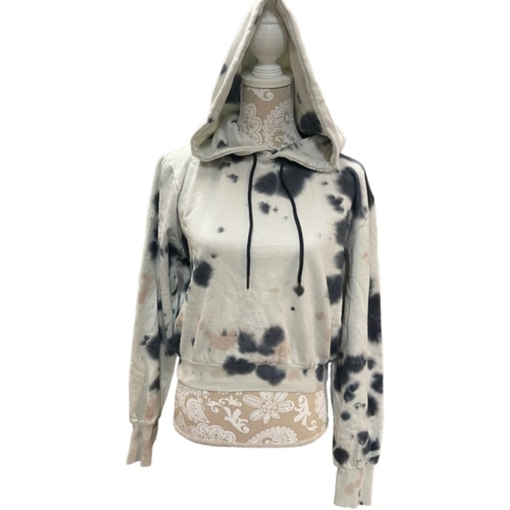 AFRM Sala Hoodie in Blush/Noir Tie Dye Small NWT